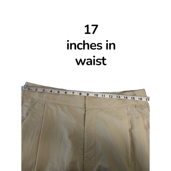 WILO The Label Wide-Leg Cargo Pants Women’s Size L Beige Nylon Utility Parachute - Picture 4 of 9